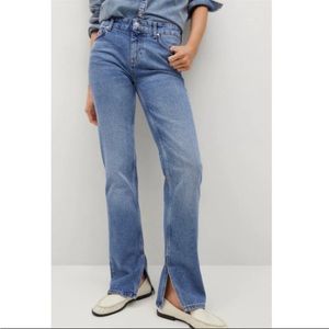 Mango Side Slit Slim Jeans
